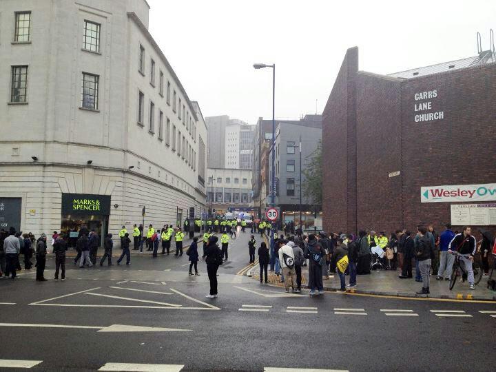 Protests in Birmingham against controversial film 'Innocence of Muslims'. Photo: Simon Williams