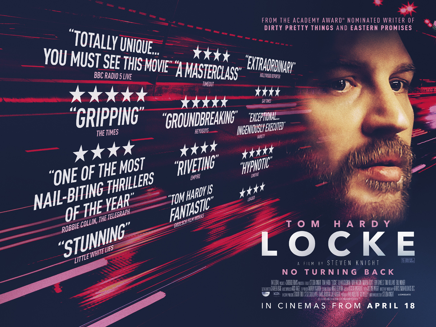 Hollywood star Tom Hardy plays a Birmingham construction foreman in new film Locke
