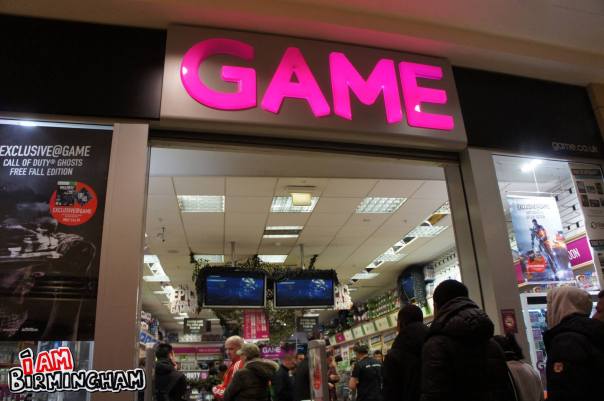 Queues of avid gamers are expected outside GAME stores across the region, including at the Bullring in Birmingham (Photograph: Adam Yosef)