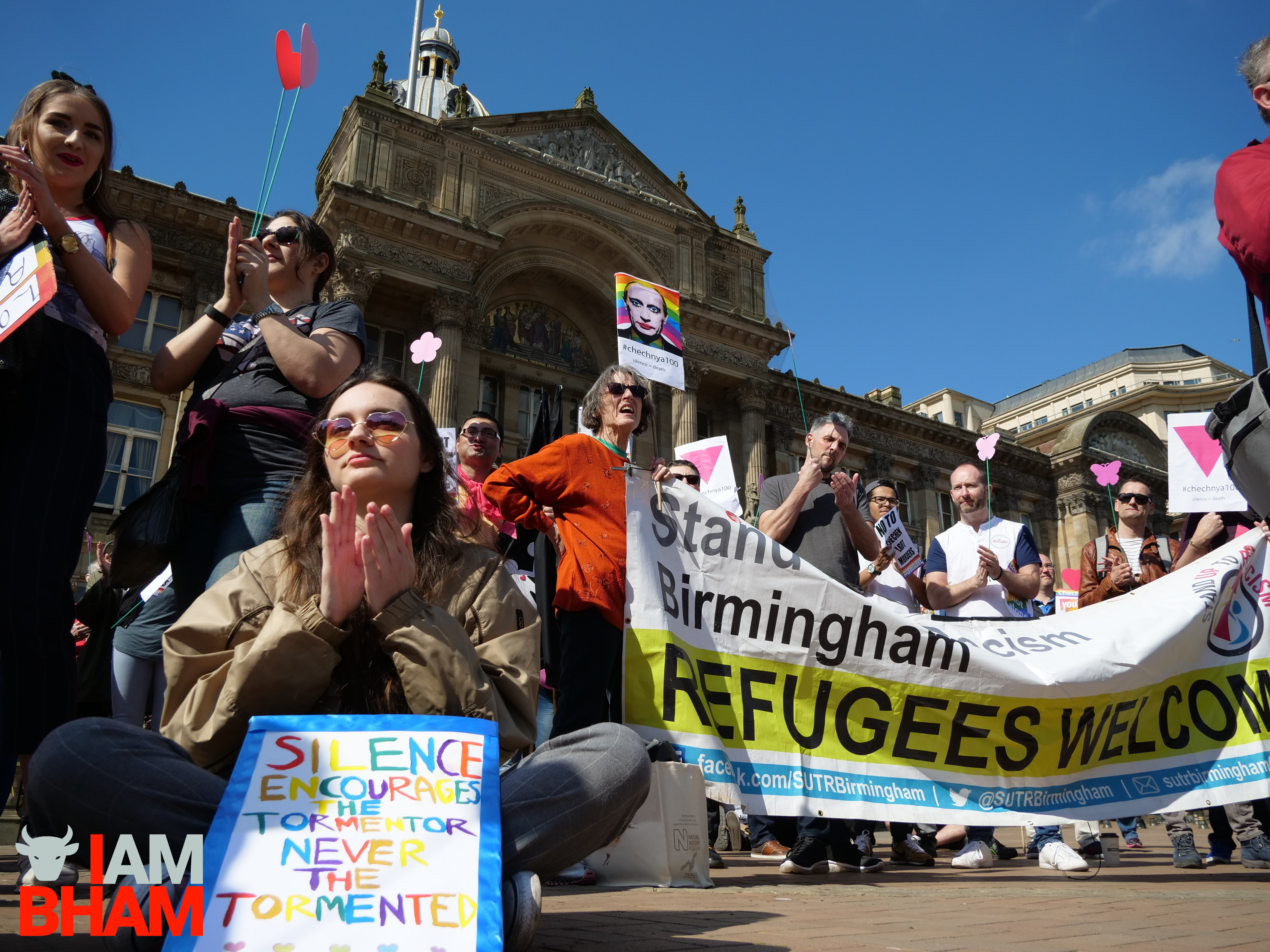 A pro-LGBT rally was held in front of the Council House in Victoria Square, Birmingham (Photograph: Adam Yosef)